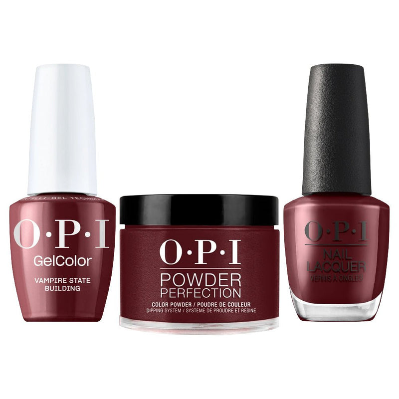 OPI Intelli 3 In 1 - F042 Vampire State Building - Red, Brown Colors - Dip, Gel & Lacquer Matching (OPI Fall 2026 Collection) - DTK Nail Supply