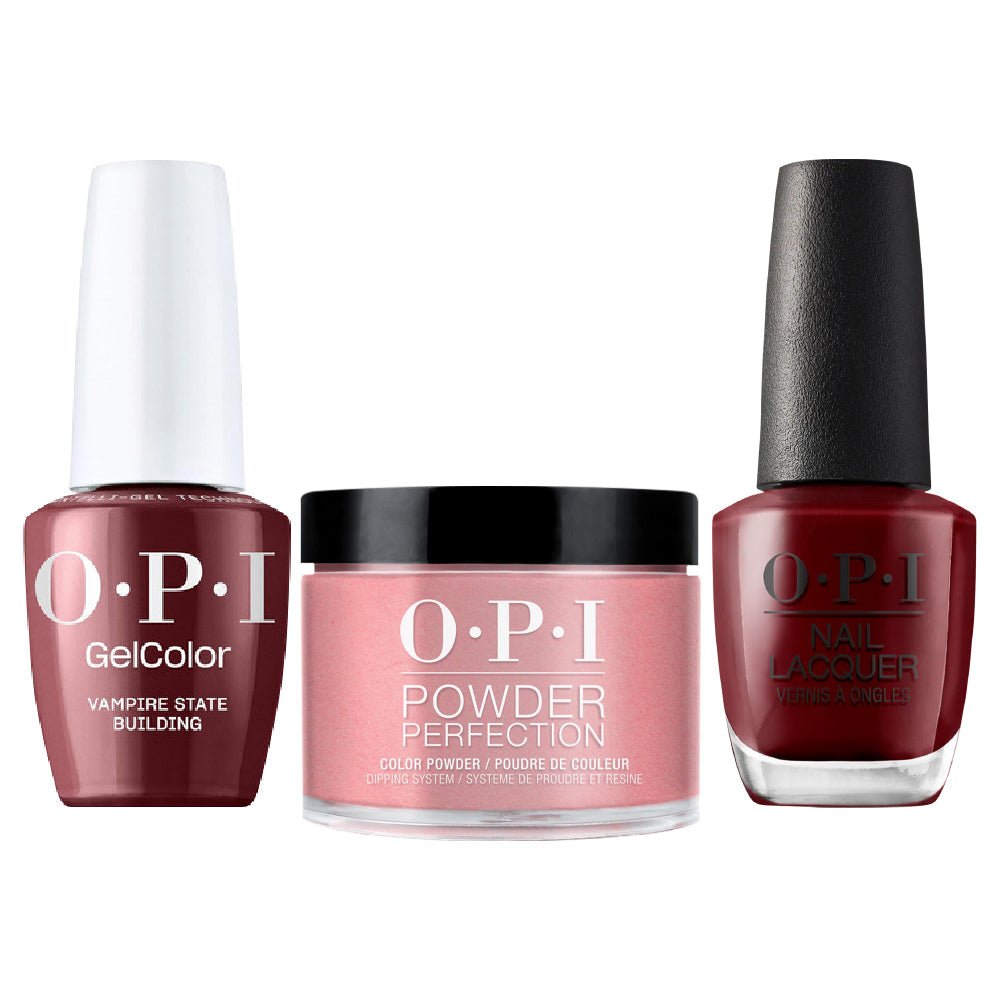 OPI Intelli 3 In 1 - F042 Vampire State Building - Red, Brown Colors - Dip, Gel & Lacquer Matching (OPI Fall 2026 Collection) - DTK Nail Supply