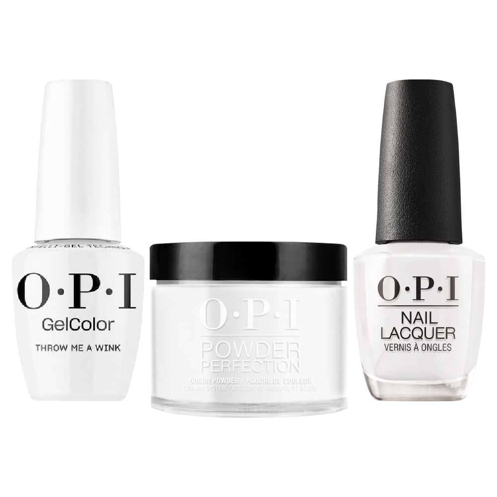 OPI Intelli 3 In 1 - F044 Throw Me a Wink - White Colors - Dip, Gel & Lacquer Matching (OPI Fall 2026 Collection) - DTK Nail Supply