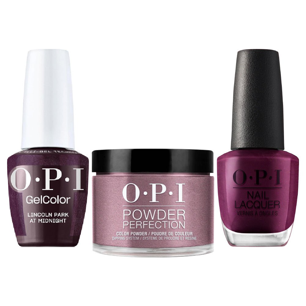 OPI Intelli 3 In 1 - F046 Lincoln Park at Midnight - Purple, Red Colors - Dip, Gel & Lacquer Matching (OPI Fall 2026 Collection) - DTK Nail Supply