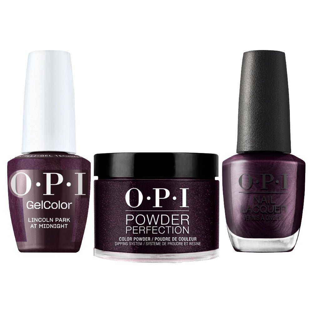 OPI Intelli 3 In 1 - F046 Lincoln Park at Midnight - Purple, Red Colors - Dip, Gel & Lacquer Matching (OPI Fall 2026 Collection) - DTK Nail Supply