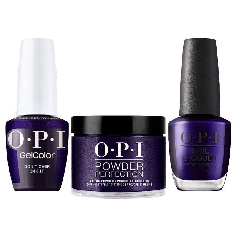 OPI Intelli 3 In 1 - F047 Don't Over Ink It - Blue, Black Colors - Dip, Gel & Lacquer Matching (OPI Fall 2026 Collection) - DTK Nail Supply