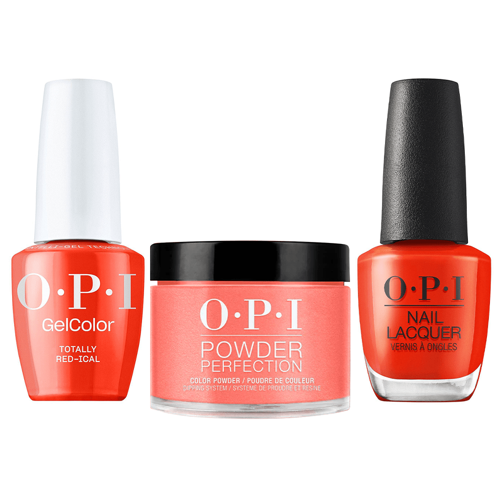 OPI Intelli 3 in 1 - GCF034 Totally Red - ical - Dip, Gel & Lacquer Matching - DTK Nail Supply