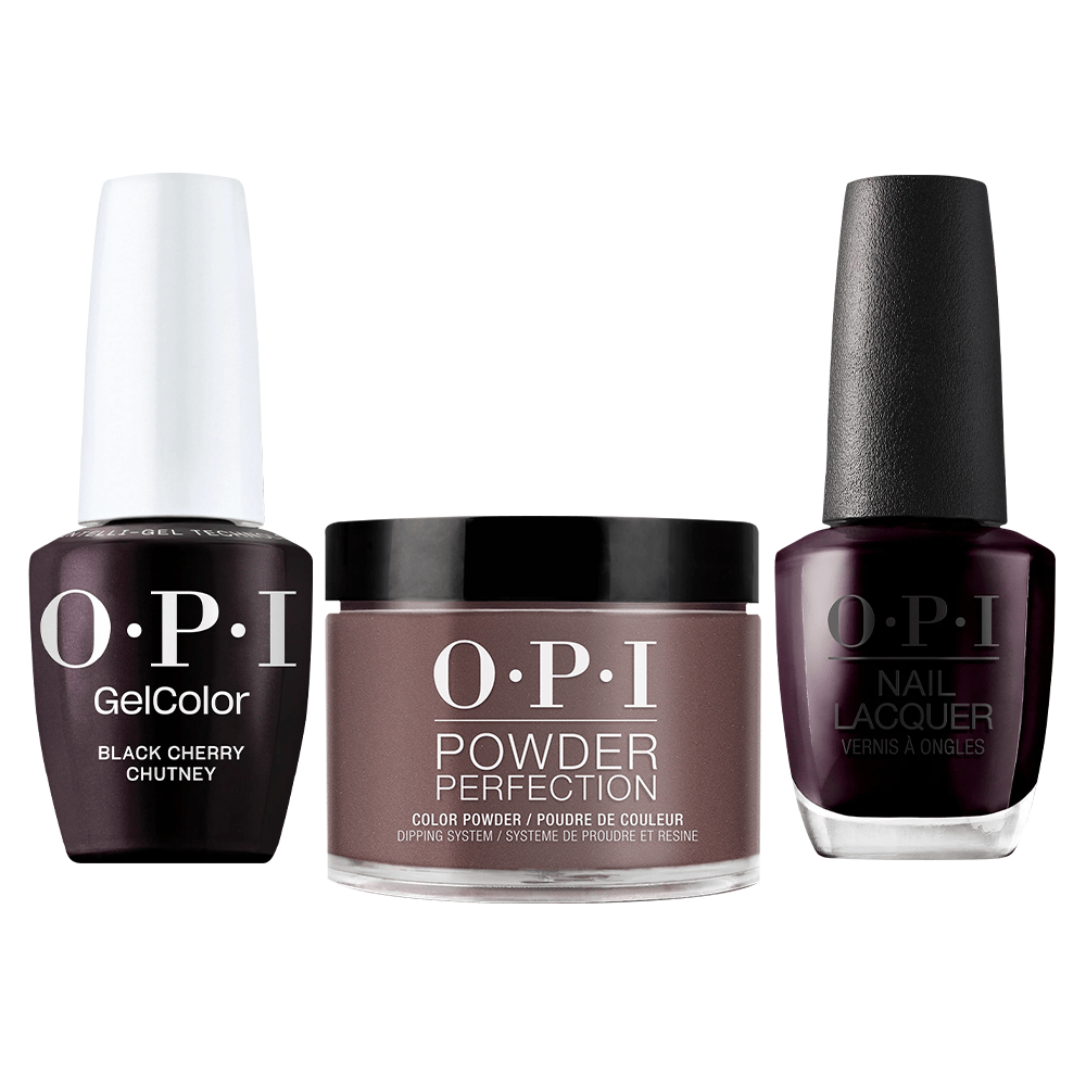OPI Intelli 3 in 1 - I43 Black Cherry Chutney - Dip, Gel & Lacquer Matching - DTK Nail Supply