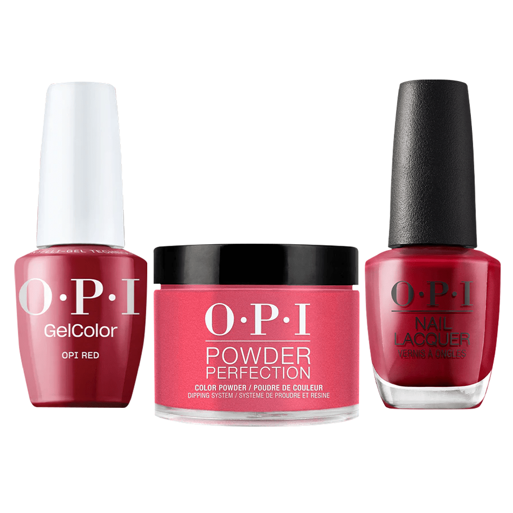 OPI Intelli 3 in 1 - L72 OPI Red - Dip, Gel & Lacquer Matching - DTK Nail Supply
