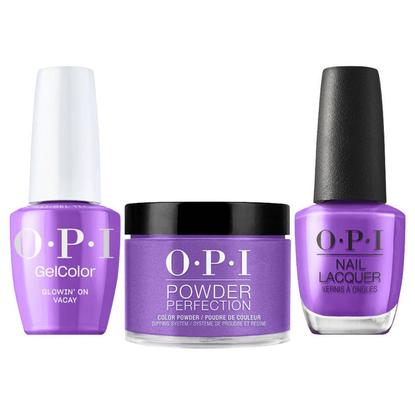 OPI Intelli 3 In 1 - S073 Glowin' On Vacay - Purple Colors - Dip, Gel & Lacquer Matching (OPI Summer 2026 Collection)