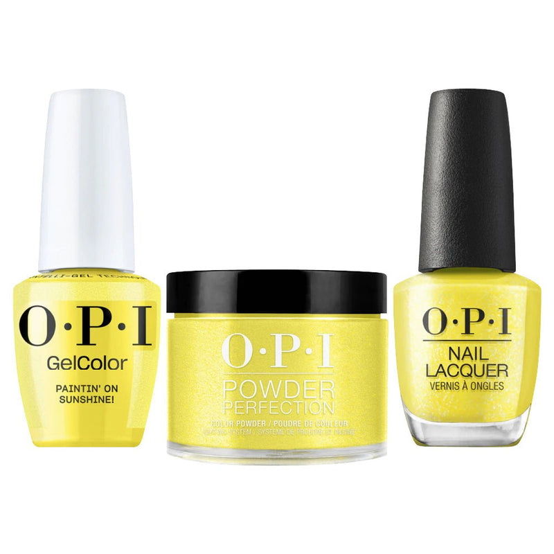 OPI Intelli 3 In 1 - S079 Paintin' On Sunshine! - Yellow Color - Dip, Gel & Lacquer Matching (OPI Summer 2026 Collection) - DTK Nail Supply