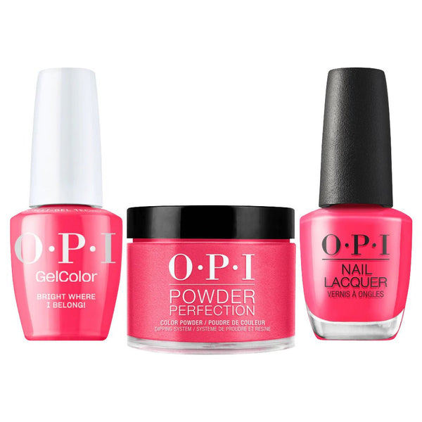 OPI Intelli 3 In 1 - S080 Bright Where I Belong! - Pink Colors - Dip, Gel & Lacquer Matching (OPI Summer 2026 Collection)