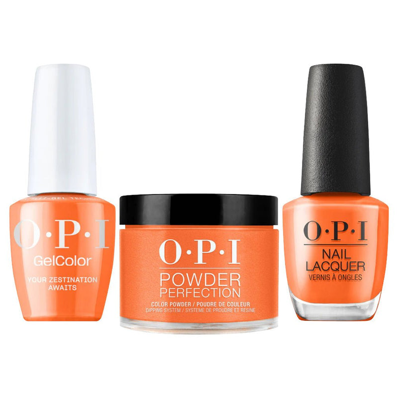 OPI Intelli 3 In 1 - S084 Your Zestination Awaits - Orange Color - Dip, Gel & Lacquer Matching (OPI Summer 2026 Collection) - DTK Nail Supply