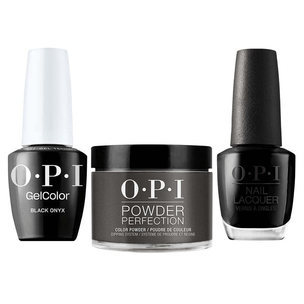 OPI Intelli 3 in 1 - T02 Black Onyx - Dip, Gel & Lacquer Matching - DTK Nail Supply
