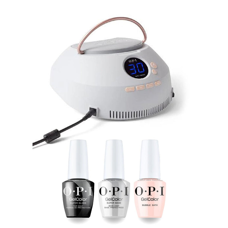 OPI Intelli Gel Basic Kit - S86 Bubble Bath & Nail Lamp, FREE Nail Sticker - DTK Nail Supply