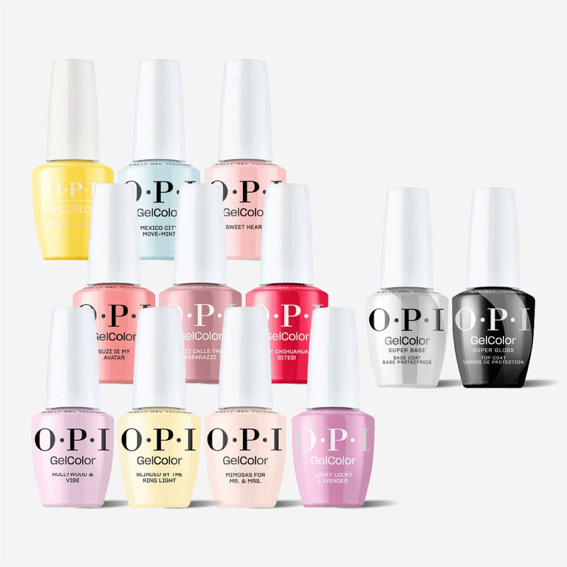 OPI Intelli - Gel - Best Sellers 10 Shade Set - Super Base Coat, Super Gloss Top Coat & Intelli - Gel - Set 2 - DTK Nail Supply