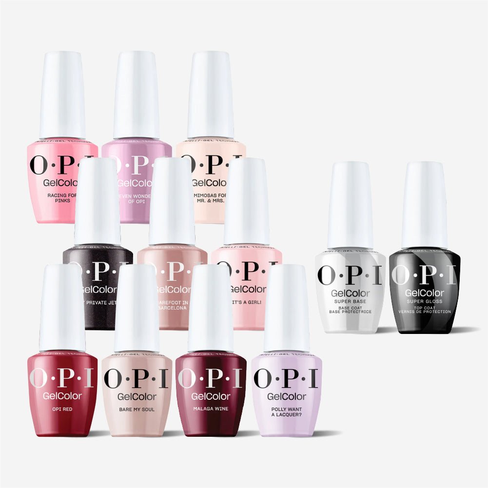 OPI Intelli - Gel - Best Sellers 10 Shade Set - Super Base Coat, Super Gloss Top Coat & Intelli - Gel - Set 4 - DTK Nail Supply