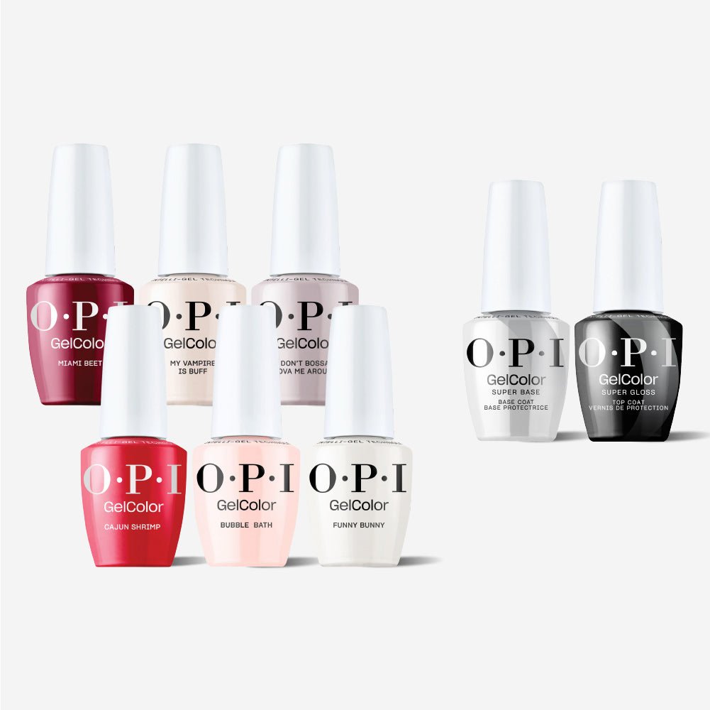 OPI Intelli - Gel - Best Sellers 6 Shade Set - Super Base Coat, Super Gloss Top Coat & Intelli - Gel - Set 1 - DTK Nail Supply