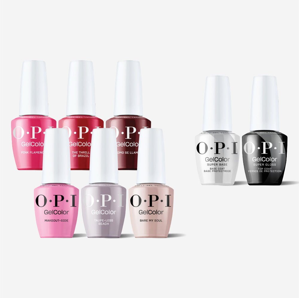 OPI Intelli - Gel - Best Sellers 6 Shade Set - Super Base Coat, Super Gloss Top Coat & Intelli - Gel - Set 4 - DTK Nail Supply