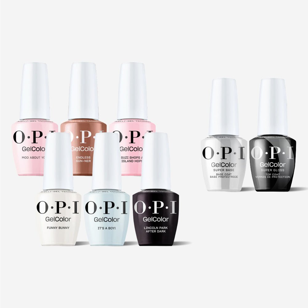 OPI Intelli - Gel - Best Sellers 6 Shade Set - Super Base Coat, Super Gloss Top Coat & Intelli - Gel - Set 5 - DTK Nail Supply