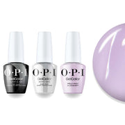 OPI Intelli-Gel Combo - Super Base Coat, Super Gloss Top Coat & F83 Polly Want A Lacquer, FREE Nail Sticker - DTK Nail Supply