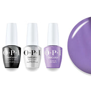 OPI Intelli-Gel Combo - Super Base Coat, Super Gloss Top Coat & P007 Skate to the Party, FREE Nail Sticker - DTK Nail Supply