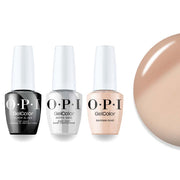 OPI Intelli-Gel Combo - Super Base Coat, Super Gloss Top Coat & P61 Samoan Sand, FREE Nail Sticker - DTK Nail Supply