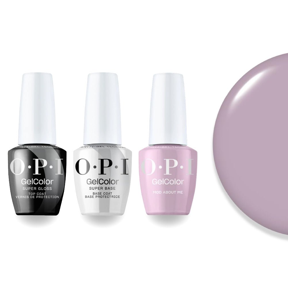 OPI Intelli - Gel Combo - Super Base Coat, Super Gloss Top Coat & S064 Mod About Me - DTK Nail Supply