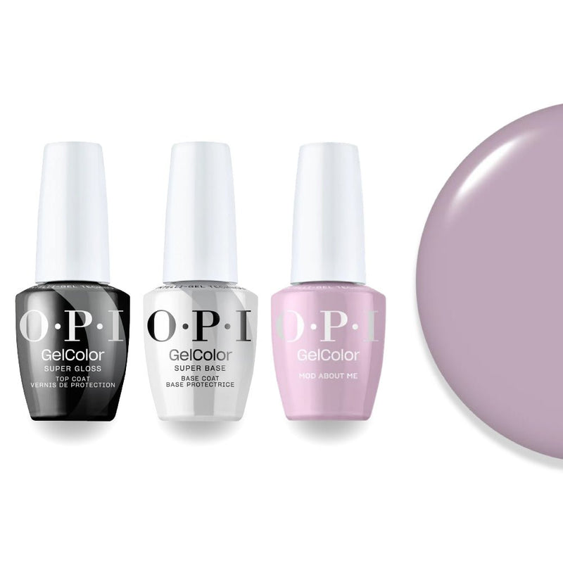 OPI Intelli - Gel Combo - Super Base Coat, Super Gloss Top Coat & S064 Mod About Me - DTK Nail Supply