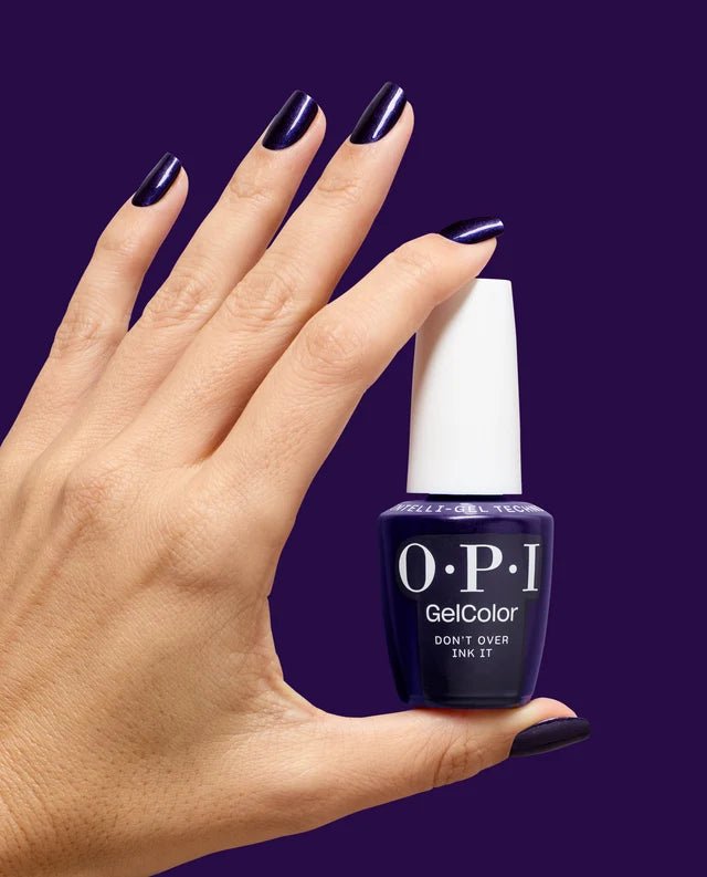 OPI Intelli-Gel - F047 Don't Over Ink It - Blue, Black - Gel Color 0.5 oz (OPI Fall 2026 Collection) - DTK Nail Supply