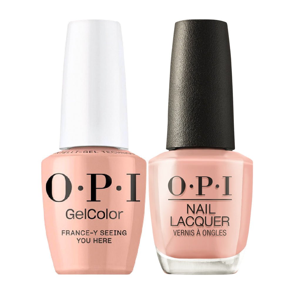 OPI Intelli Gel & Lacquer Duo - F039 France-y Seeing You Here - Peach, Pink - 0.5 oz (OPI Fall 2026 Collection) - DTK Nail Supply