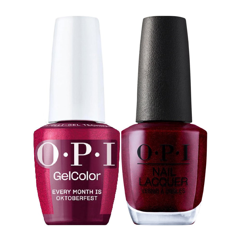 OPI Intelli Gel & Lacquer Duo - F040 Every Month is Oktoberfest - Red, Purple - 0.5 oz (OPI Fall 2026 Collection) - DTK Nail Supply