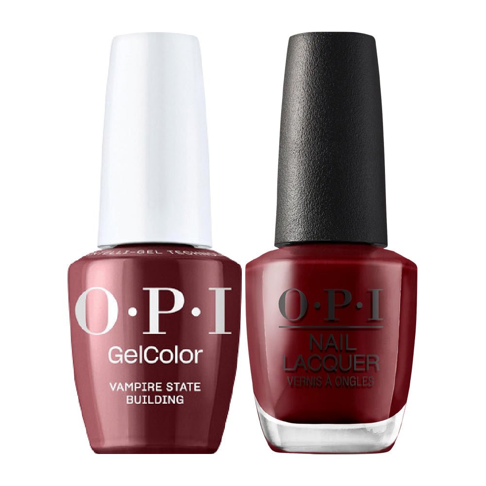 OPI Intelli Gel & Lacquer Duo - F042 Vampire State Building - Red, Brown - 0.5 oz (OPI Fall 2026 Collection) - DTK Nail Supply
