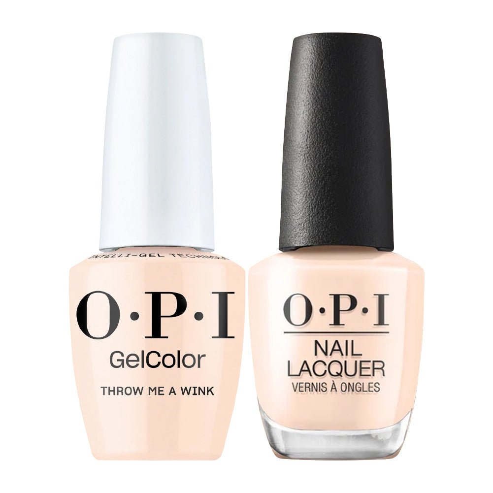 OPI Intelli Gel & Lacquer Duo - F044 Throw Me a Wink - White - 0.5 oz (OPI Fall 2026 Collection) - DTK Nail Supply