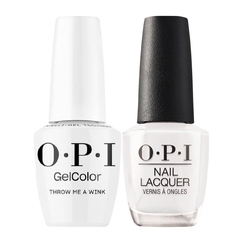 OPI Intelli Gel & Lacquer Duo - F044 Throw Me a Wink - White - 0.5 oz (OPI Fall 2026 Collection) - DTK Nail Supply