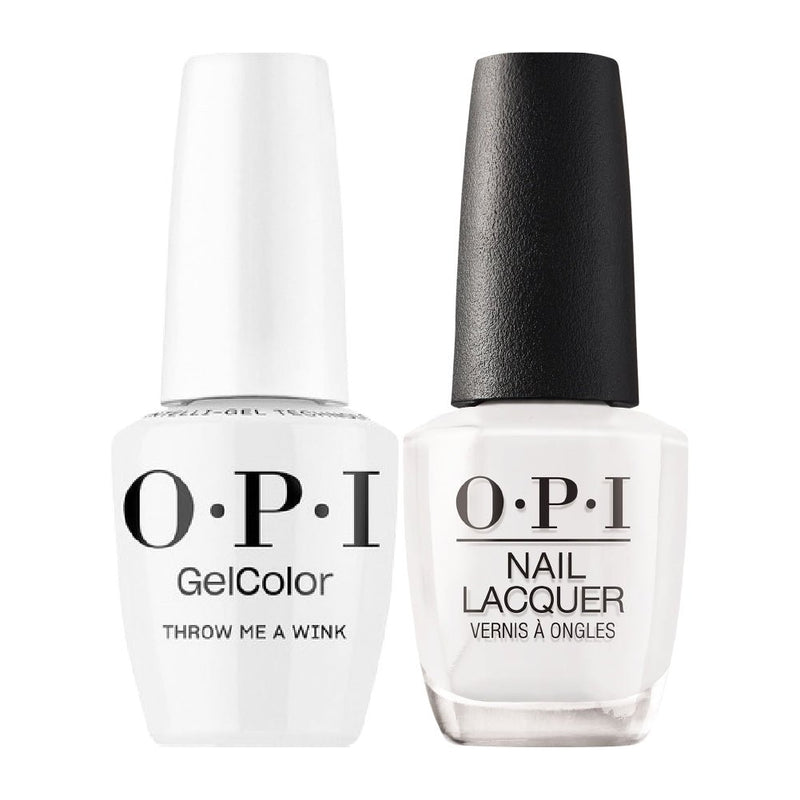 OPI Intelli Gel & Lacquer Duo - F044 Throw Me a Wink - White - 0.5 oz (OPI Fall 2026 Collection) - DTK Nail Supply