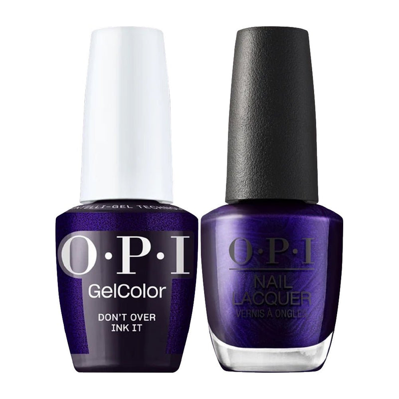 OPI Intelli Gel & Lacquer Duo - F047 Don't Over Ink It - Blue, Black - 0.5 oz (OPI Fall 2026 Collection) - DTK Nail Supply