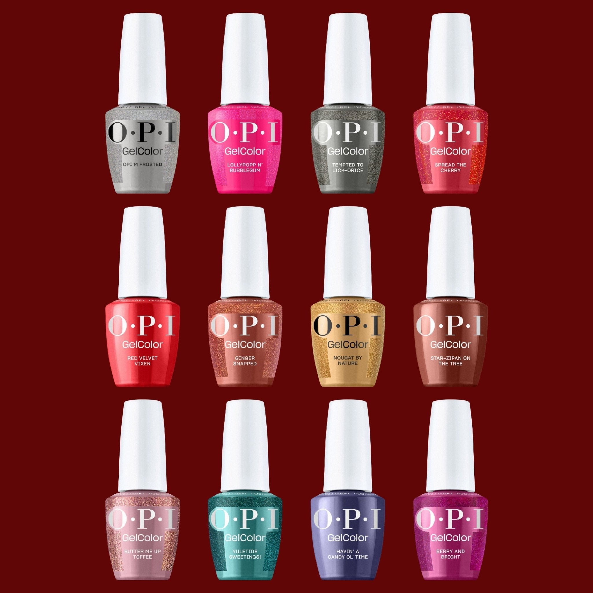 OPI Intelli-Gel - Set 12 Gel Colors  - Gel Color 0.5 oz - Holiday 2025 Good Enough to Treat Collection