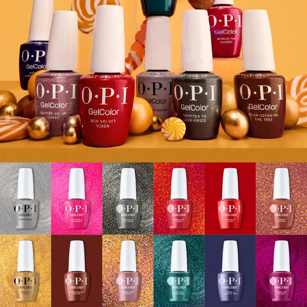OPI Intelli - Gel - Set 12 Gel Colors - Gel Color 0.5 oz - Holiday 2025 Good Enough to Treat Collection - DTK Nail Supply