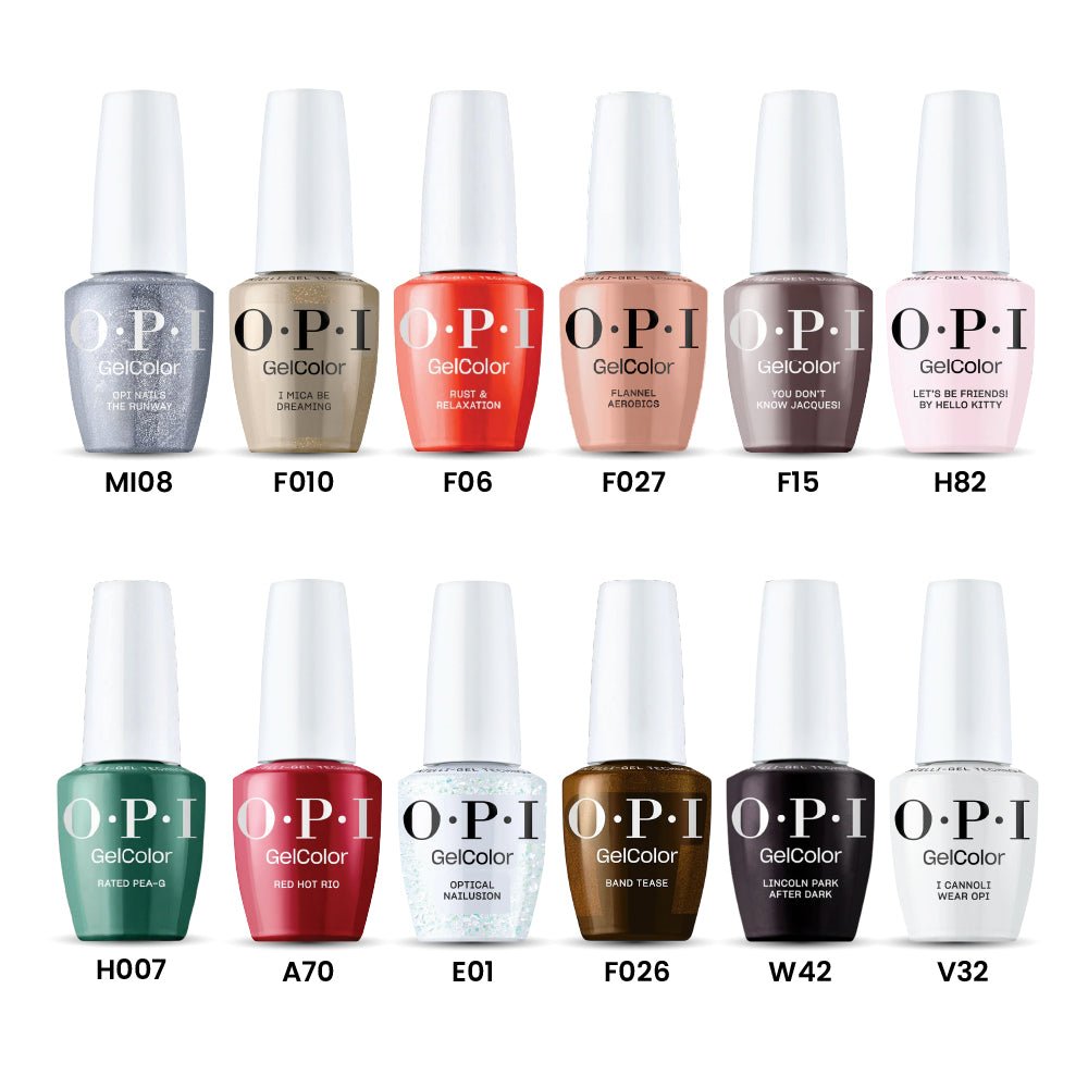 OPI Intelli - Gel - Set 12 Gel Colors - Gel Color 0.5 oz - Holiday Candlelight Glow Collection - DTK Nail Supply