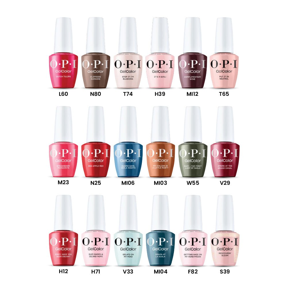 OPI Intelli - Gel - Set 18 Gel Colors - Gel Color 0.5 oz - Frosted Evergreen Mix Collection - DTK Nail Supply