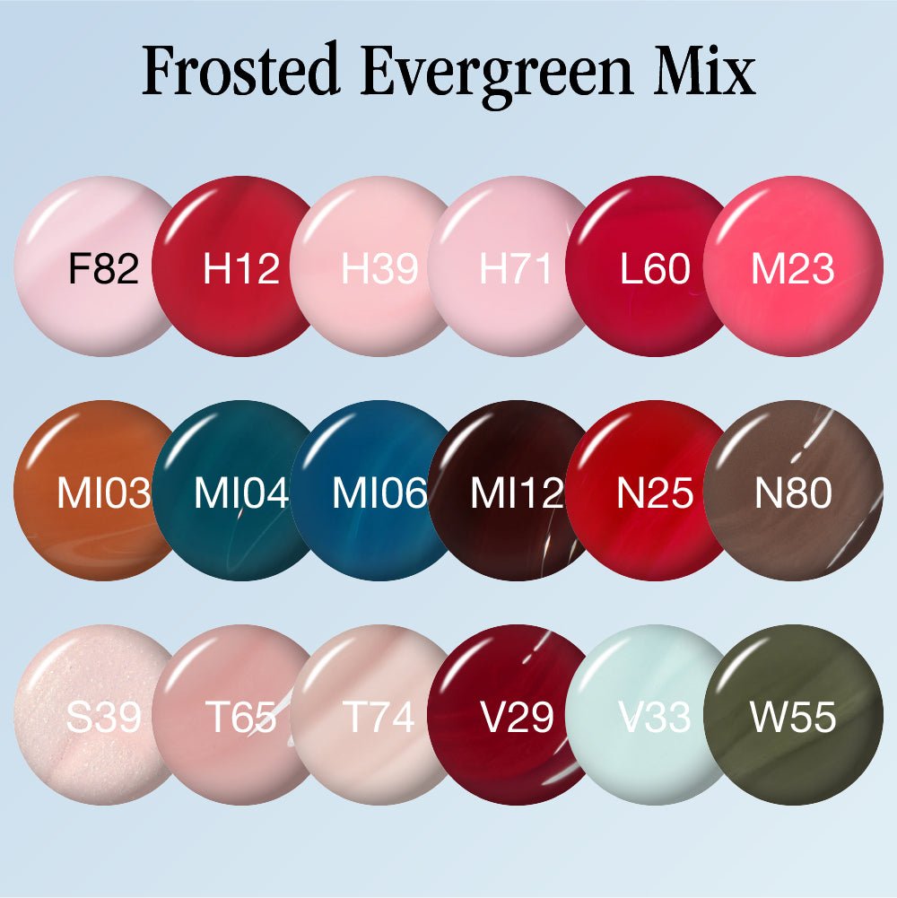 OPI Intelli - Gel - Set 18 Gel Colors - Gel Color 0.5 oz - Frosted Evergreen Mix Collection - DTK Nail Supply