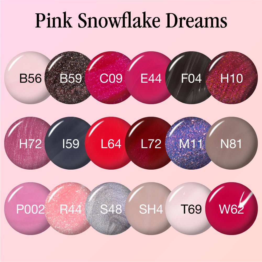 OPI Intelli - Gel - Set 18 Gel Colors - Gel Color 0.5 oz - Pink Snowflake Dreams Collection - DTK Nail Supply