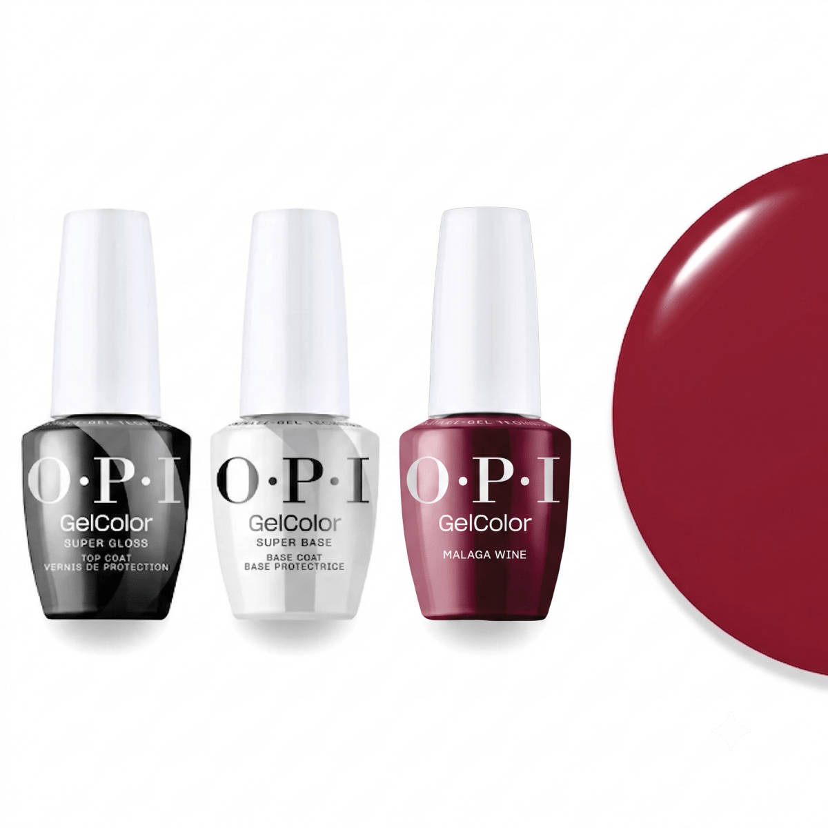 OPI L87 Malaga Wine Intelli-Gel Combo Intelli-Gel Combo - Super Base Coat, Super Gloss Top Coat - DTK Nail Supply