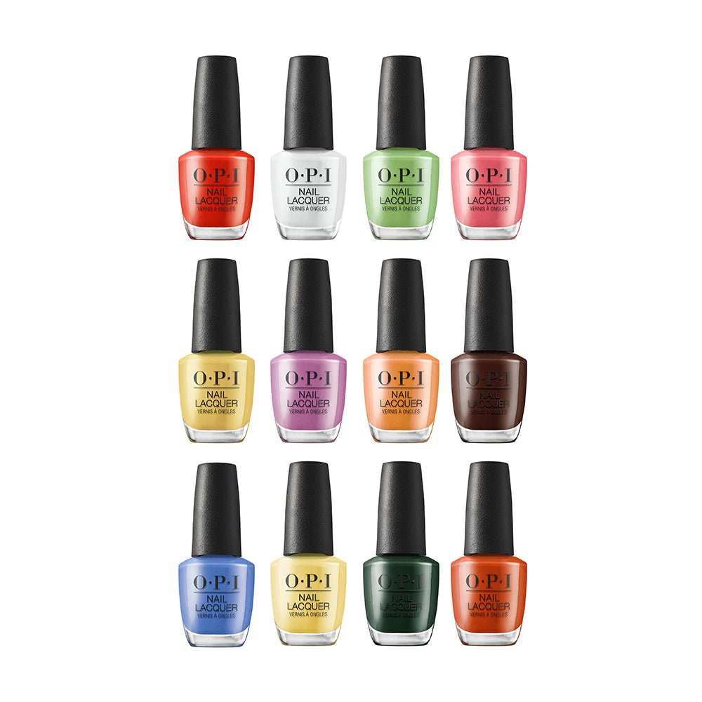 OPI Me My Era Nail Lacquer Collection (12 Colors): S25, 26, 27, 28, 29, 30, 31, 32, 33, 34, 35, 36 - DTK Nail Supply
