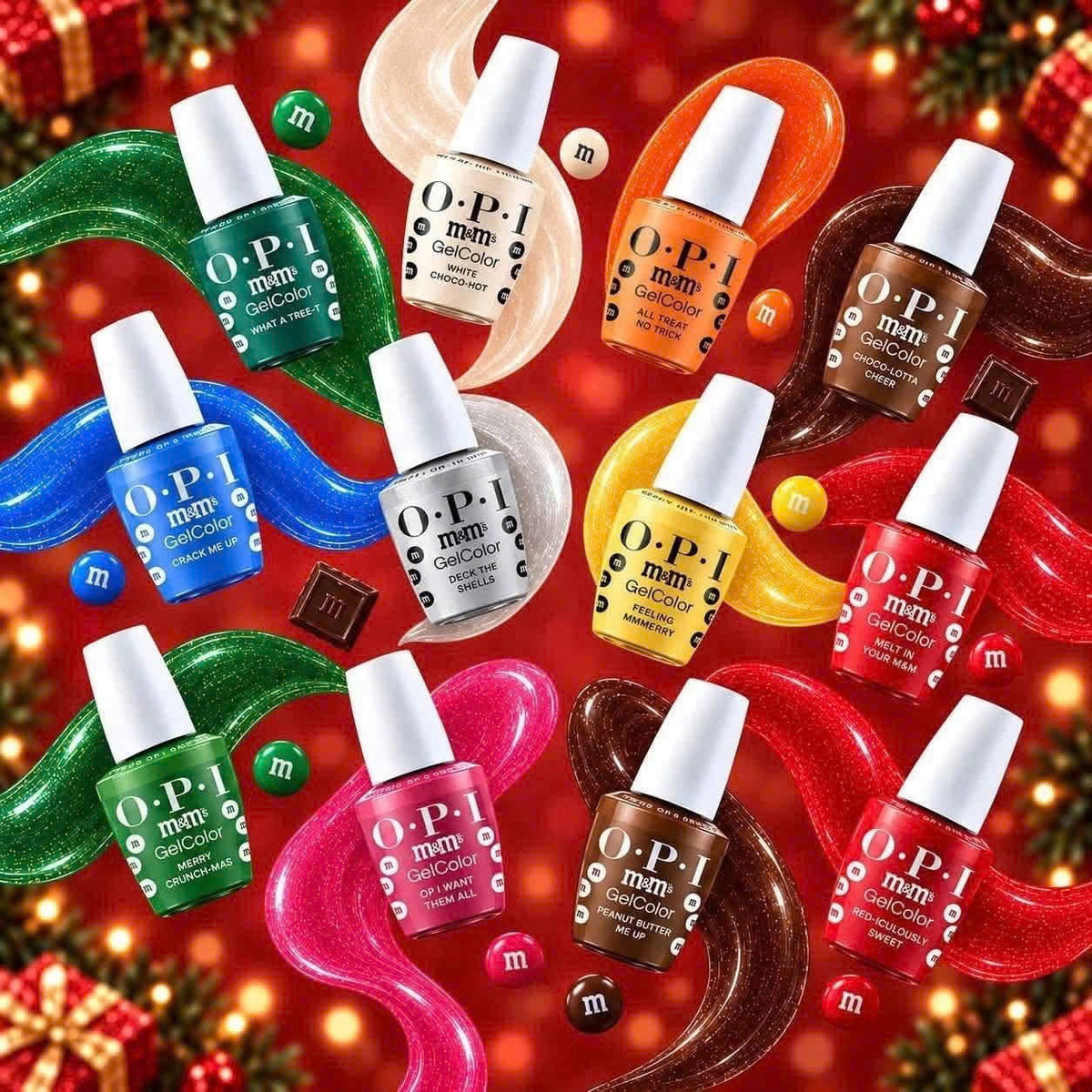 OPI x M&M'S Sweeten Your Mani Collection - Gel & Lacquer Duo Set 12 Colors