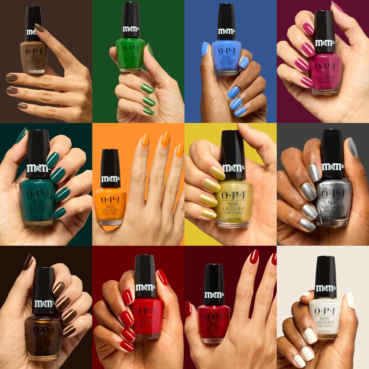 OPI x M&M'S Sweeten Your Mani Collection - Gel & Lacquer Duo Set 12 Colors
