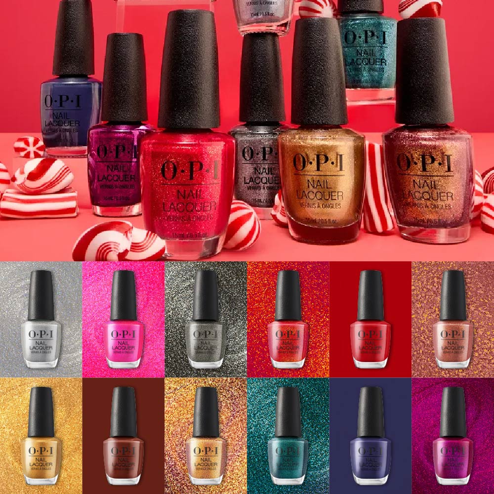 OPI Nail Lacquer - Set 12 Gel Colors - Opi Holiday 2025 Good Enough to Treat Collection - DTK Nail Supply