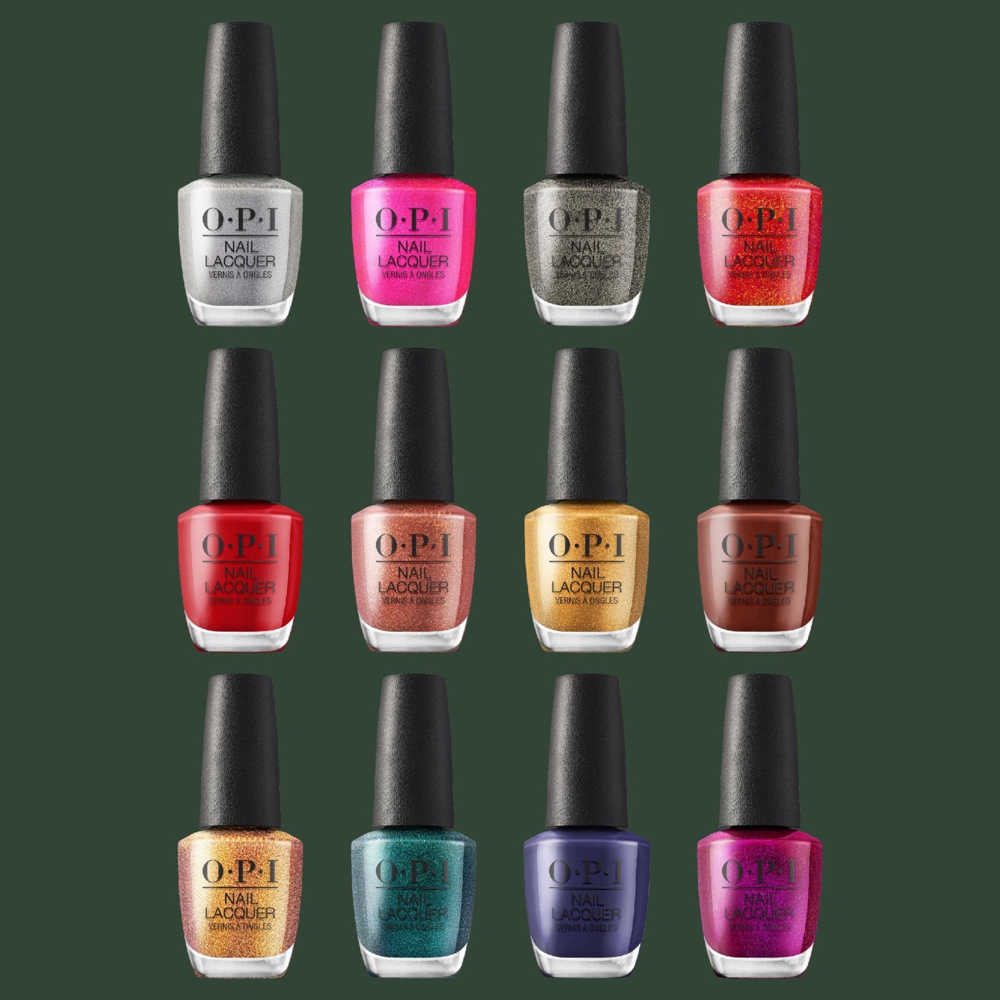OPI Nail Lacquer - Set 12 Gel Colors - Opi Holiday 2025 Good Enough to Treat Collection