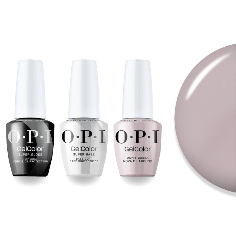 OPI Intelli-Gel Combo - Super Base Coat, Super Gloss Top Coat & A60 Don't Bossa Nova Me Around, FREE Nail Sticker - DTK Nail Supply