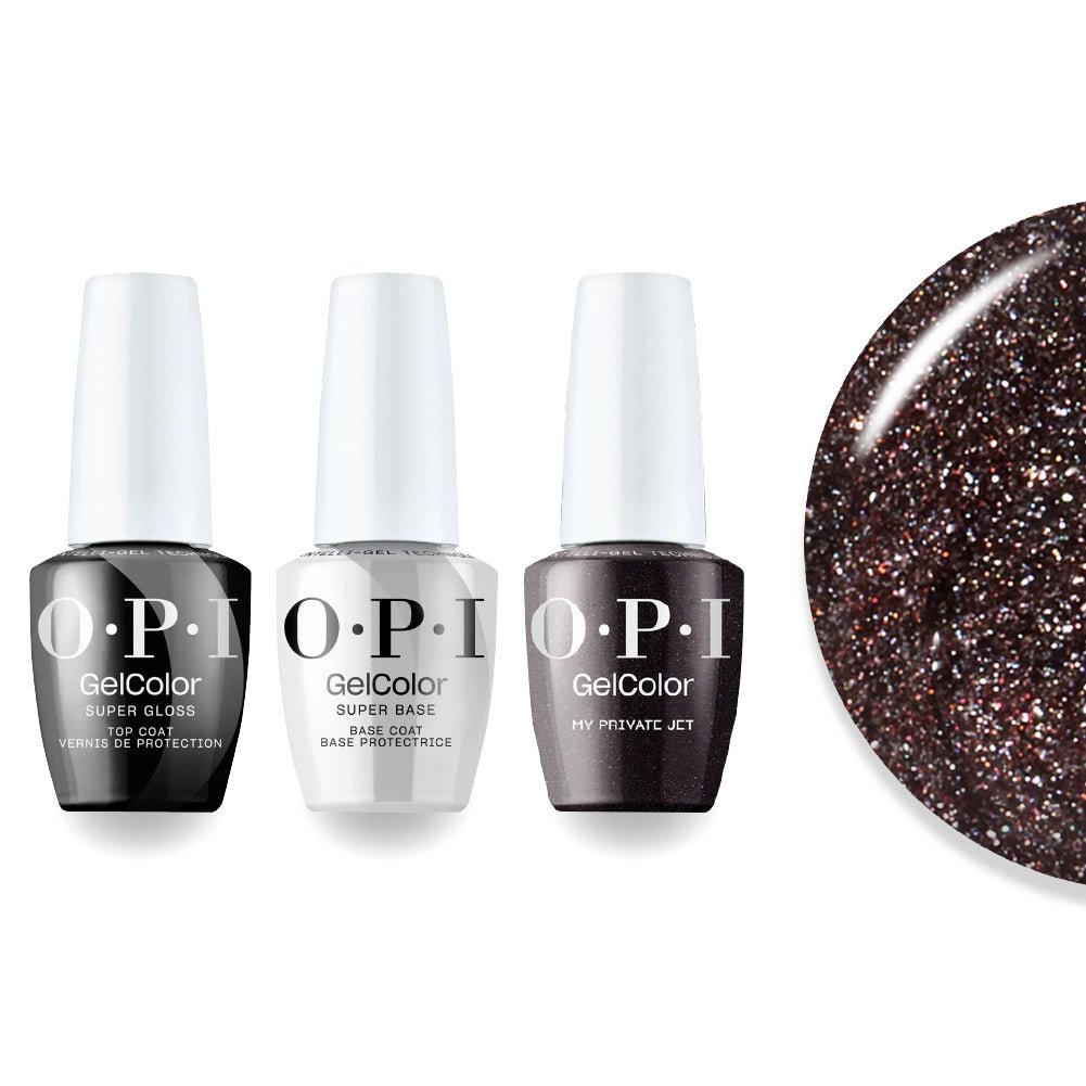 OPI + Super Glossy Top Super Base - B59 My Private Jet - DTK Nail Supply