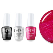 OPI Intelli-Gel Combo - Super Base Coat, Super Gloss Top Coat & C09 Pompeii Purple, FREE Nail Sticker - DTK Nail Supply