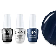 OPI Intelli-Gel Combo - Super Base Coat, Super Gloss Top Coat & F009 Midnight Mantra, FREE Nail Sticker - DTK Nail Supply