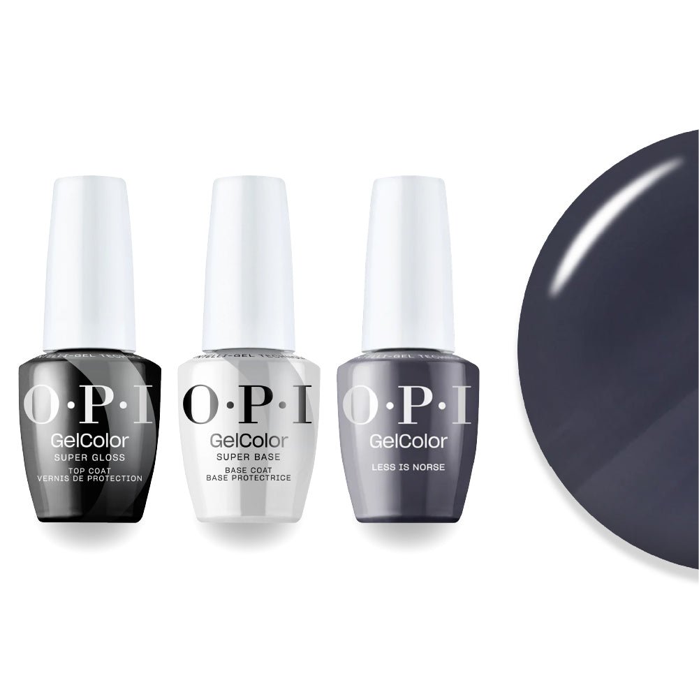 OPI + Super Glossy Top Super Base - I59 Less is Norse - DTK Nail Supply